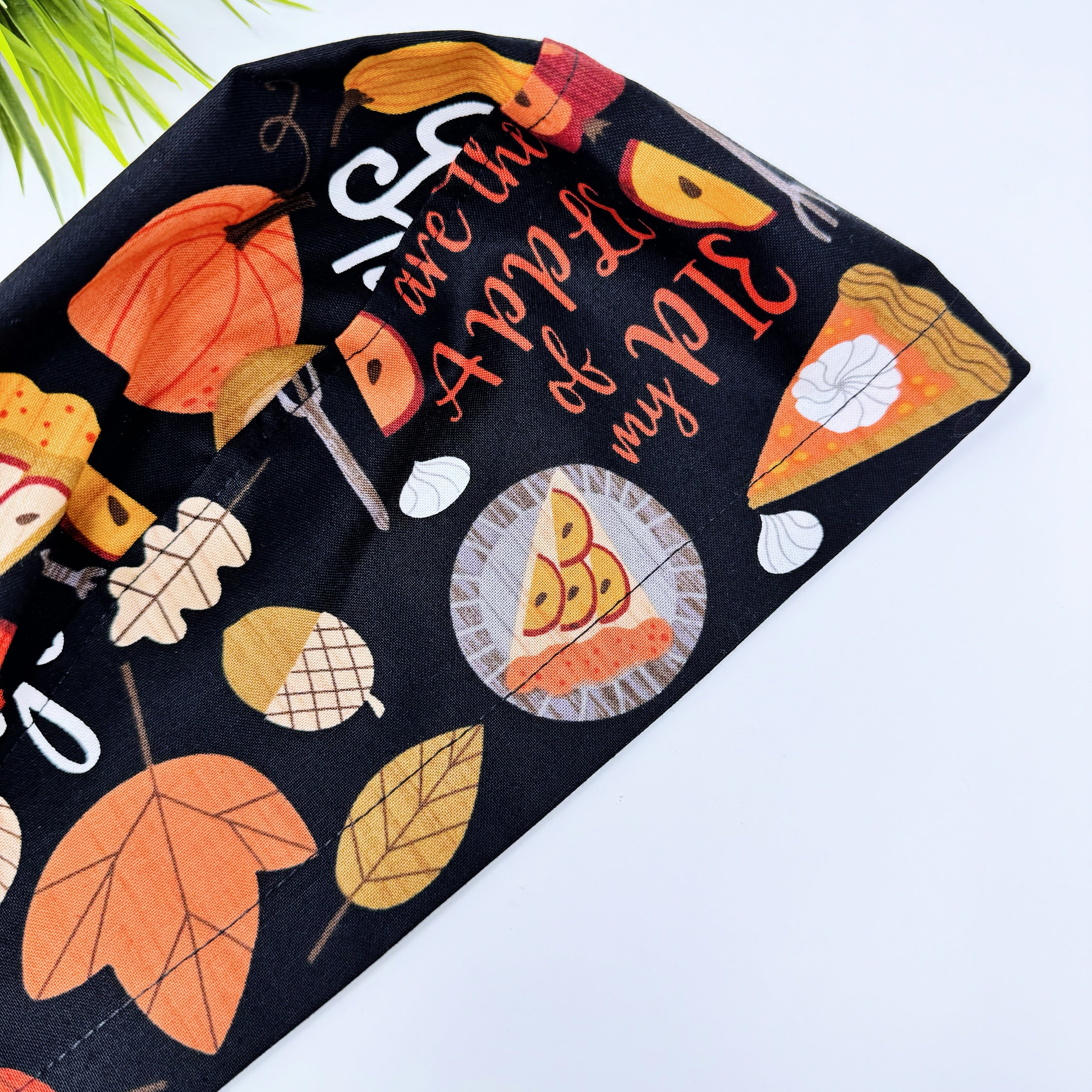 Bring on the Gourd Skull tie-back style surgical scrub cap for men by Paradise Caps.