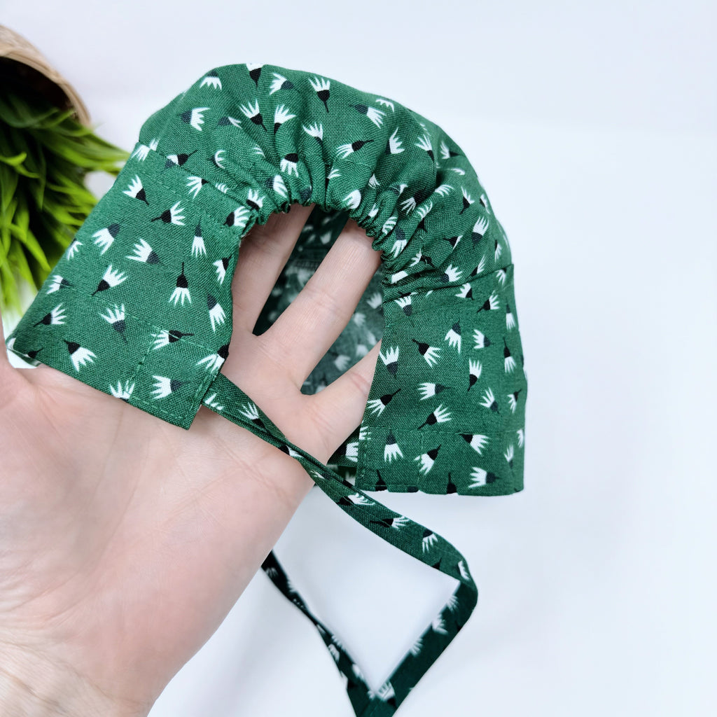 Freefall Skull tie-back style surgical scrub cap for men by Paradise Caps.