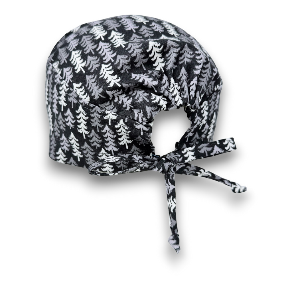Mens Surgical scrub cap. Nordic Pines tie back scrub hat by Paradise Caps.