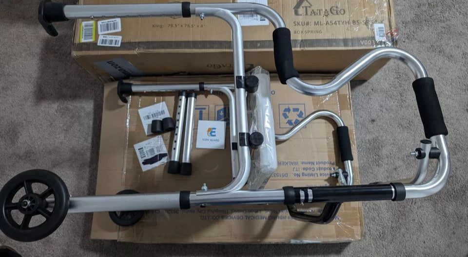 Open Box ElphGuard 4in1 Walkers for Seniors, Front Wheeled Walker, 2 Wheel Standard Walker