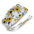 Sunflower Skull tie-back style surgical scrub cap for men by Paradise Caps.