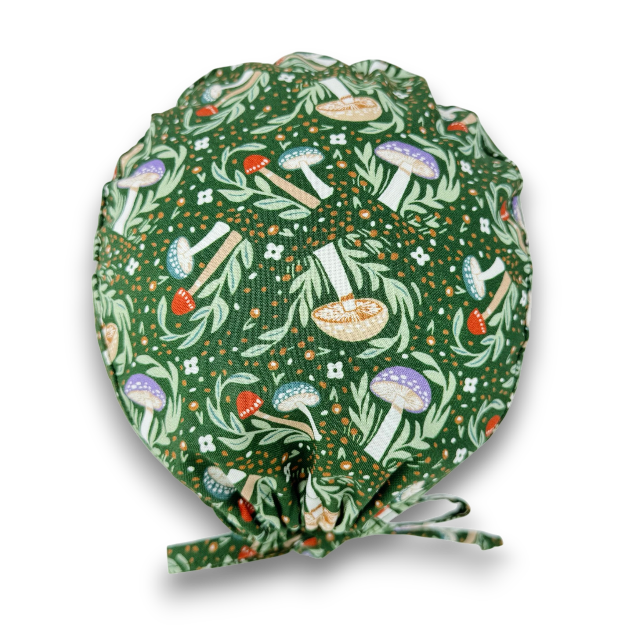 Mushroom Skull tie-back style surgical scrub cap for men by Paradise Caps.