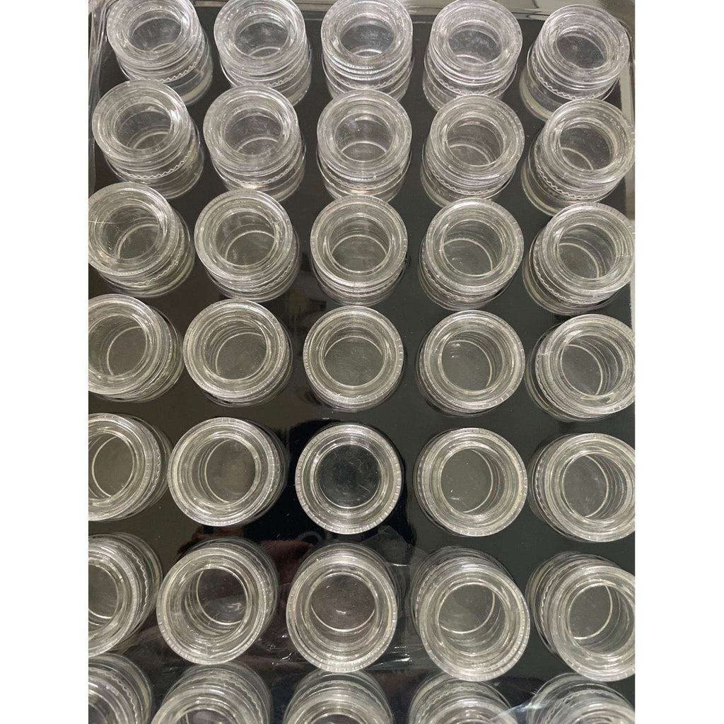 5mL Clear Glass Jar Concentrate Container Screw Top Lid Cosmetic Make Up Oil Wax
