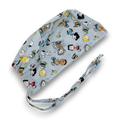 Peanuts Skull tie-back style surgical scrub cap for men by Paradise Caps.