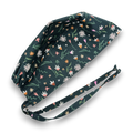 Floral Skull tie-back style surgical scrub cap by Paradise Caps.
