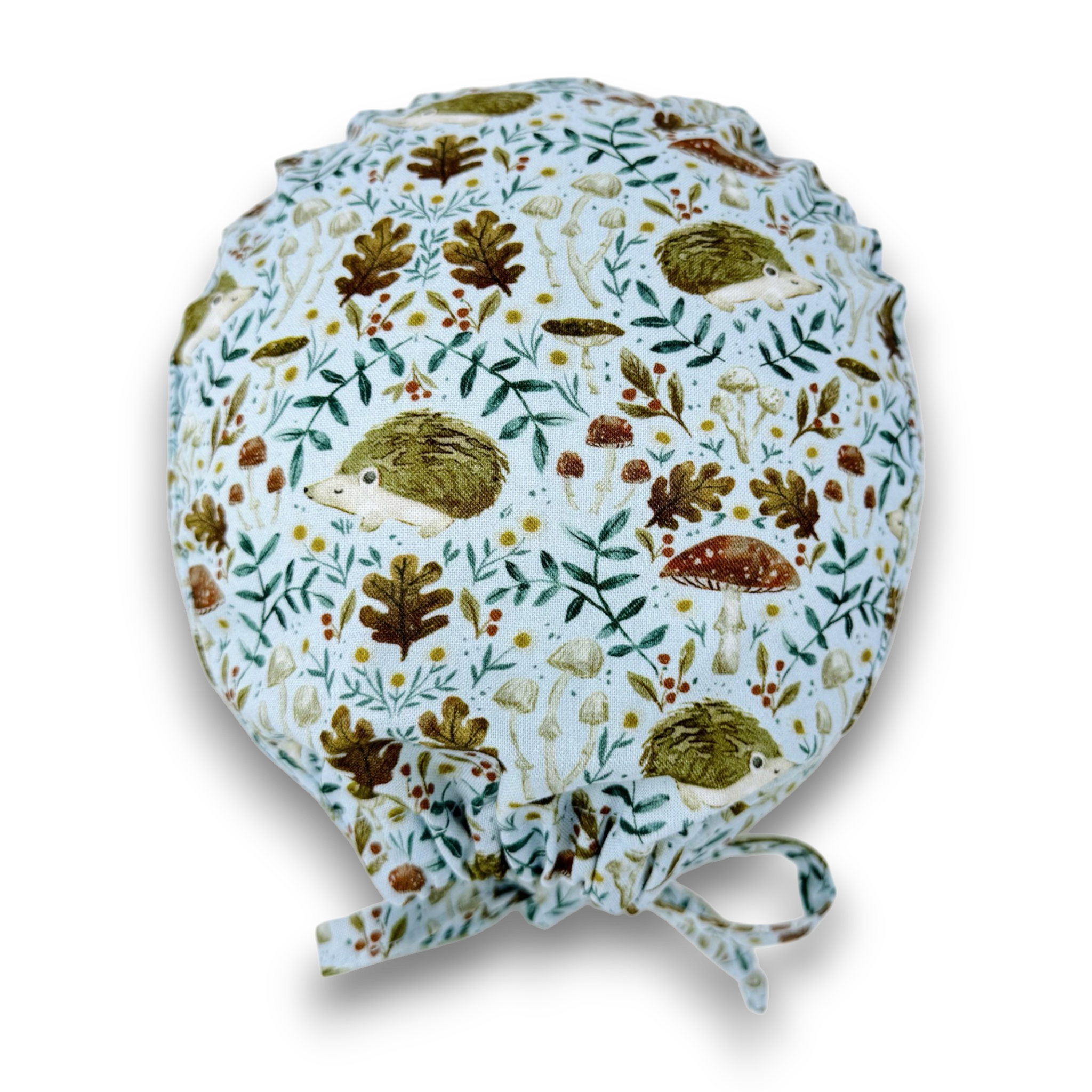 Men's surgical scrub cap. Hedgehog skull tie-back style scrub cap by Paradise Caps.