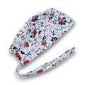 Funny Skull tie-back style surgical scrub cap for men by Paradise Caps.
