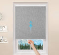 GENIMO 100% Blackout Roller Window Shades, Window Blinds Cordless with Thermal Insulated, UV Protection Fabric, Mini French Door Blinds for Home, Office