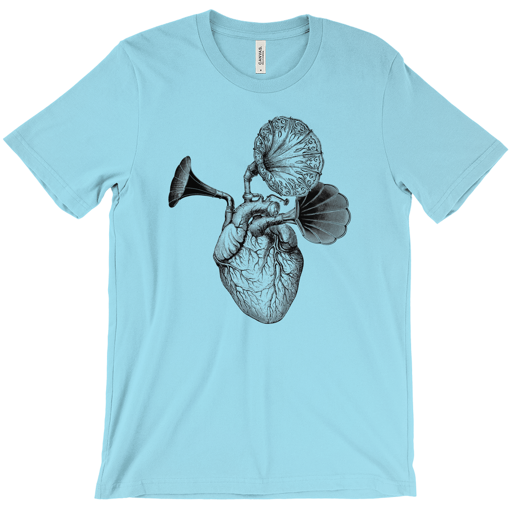 Music Comes from the Heart - Steampunk Anatomy Tee