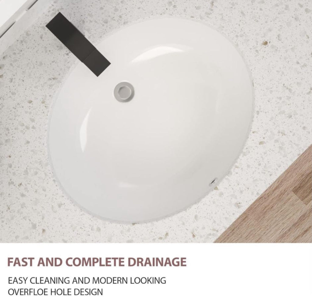Pottery barn Dcolora Undermount Bathroom Sink Oval - Dcolora 16"x13" White Porcelain Ceramic Oval Vessel Sink Under Counter Lavatory Vanity Bath Sink Bowl Basin Wi