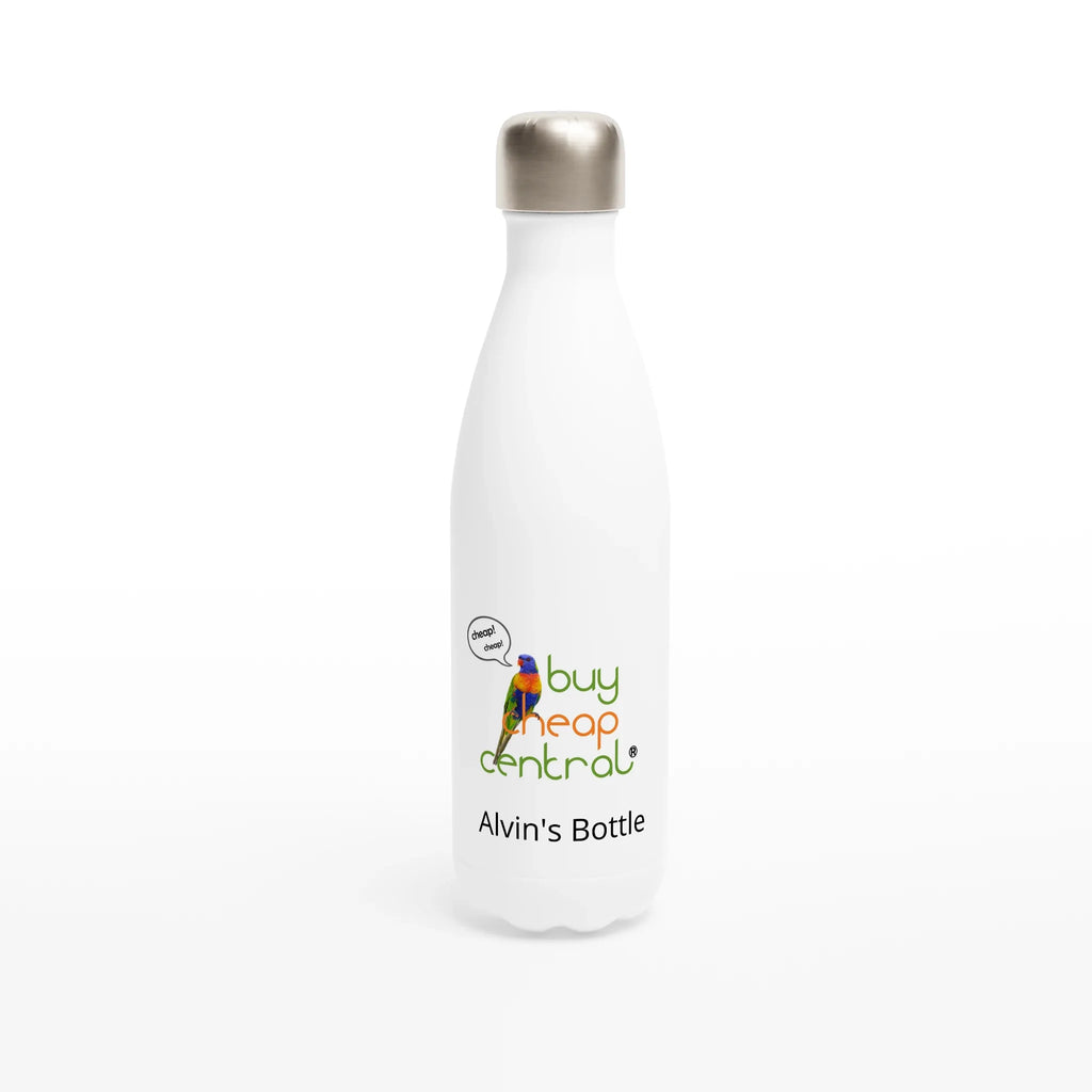 White 17oz Stainless Steel Water Bottle