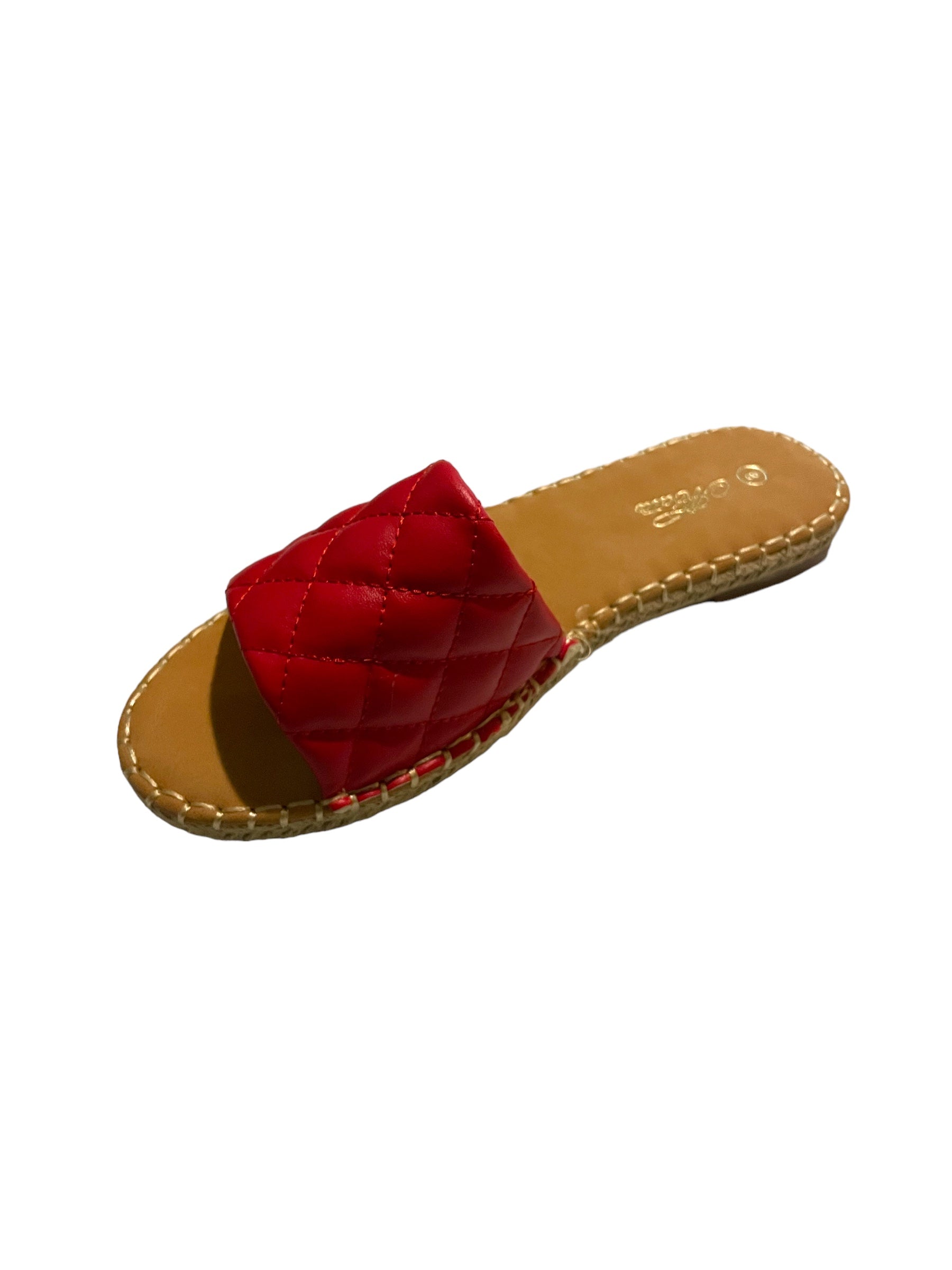 Mata Shoes Fable Flat Slide on Red Size 8