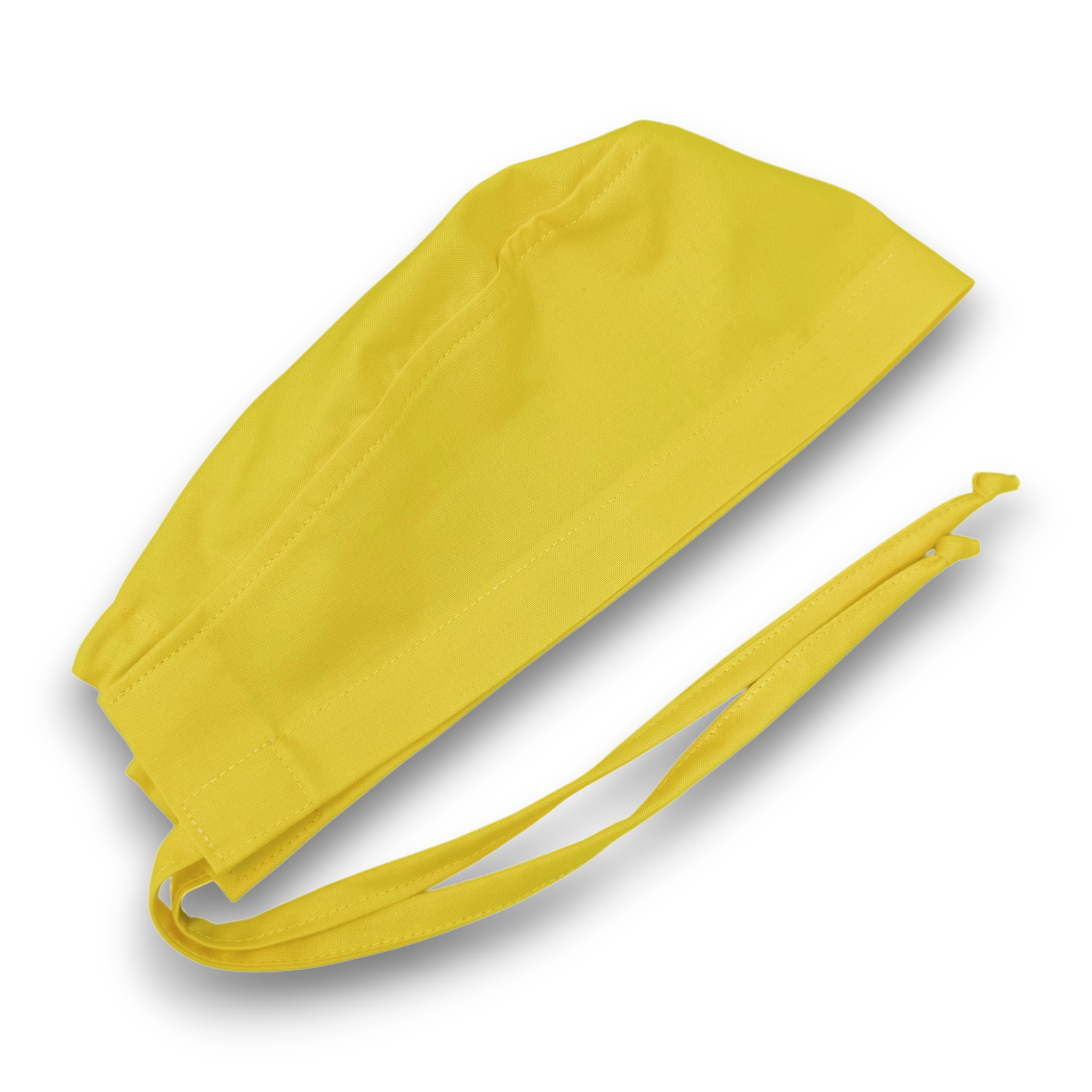 Solid yellow Skull tie-back style surgical scrub cap by Paradise Caps.