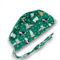 St. Patrick’s Day Skull tie-back style surgical scrub cap by Paradise Caps.