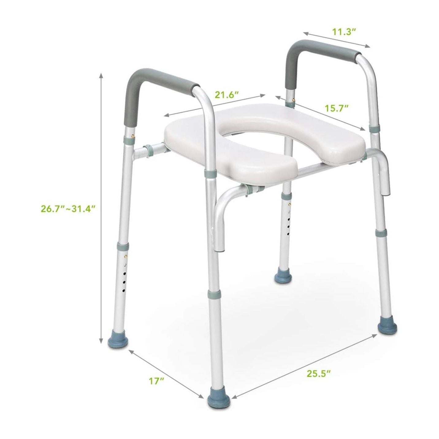 Raised Toilet Seat 300lb Heavy Duty Medical Raised Homecare Commode