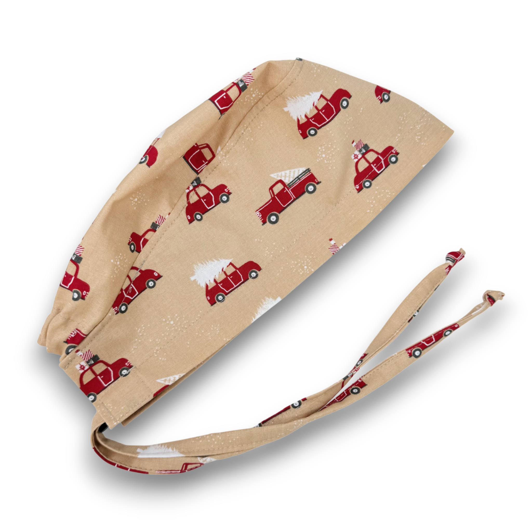 Christmas Skull tie-back style surgical scrub cap for men by Paradise Caps.
