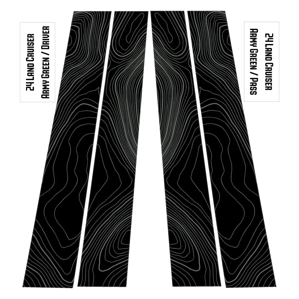 Topographic B Pillar Overlays - 2024+ Land Cruiser / GX 550