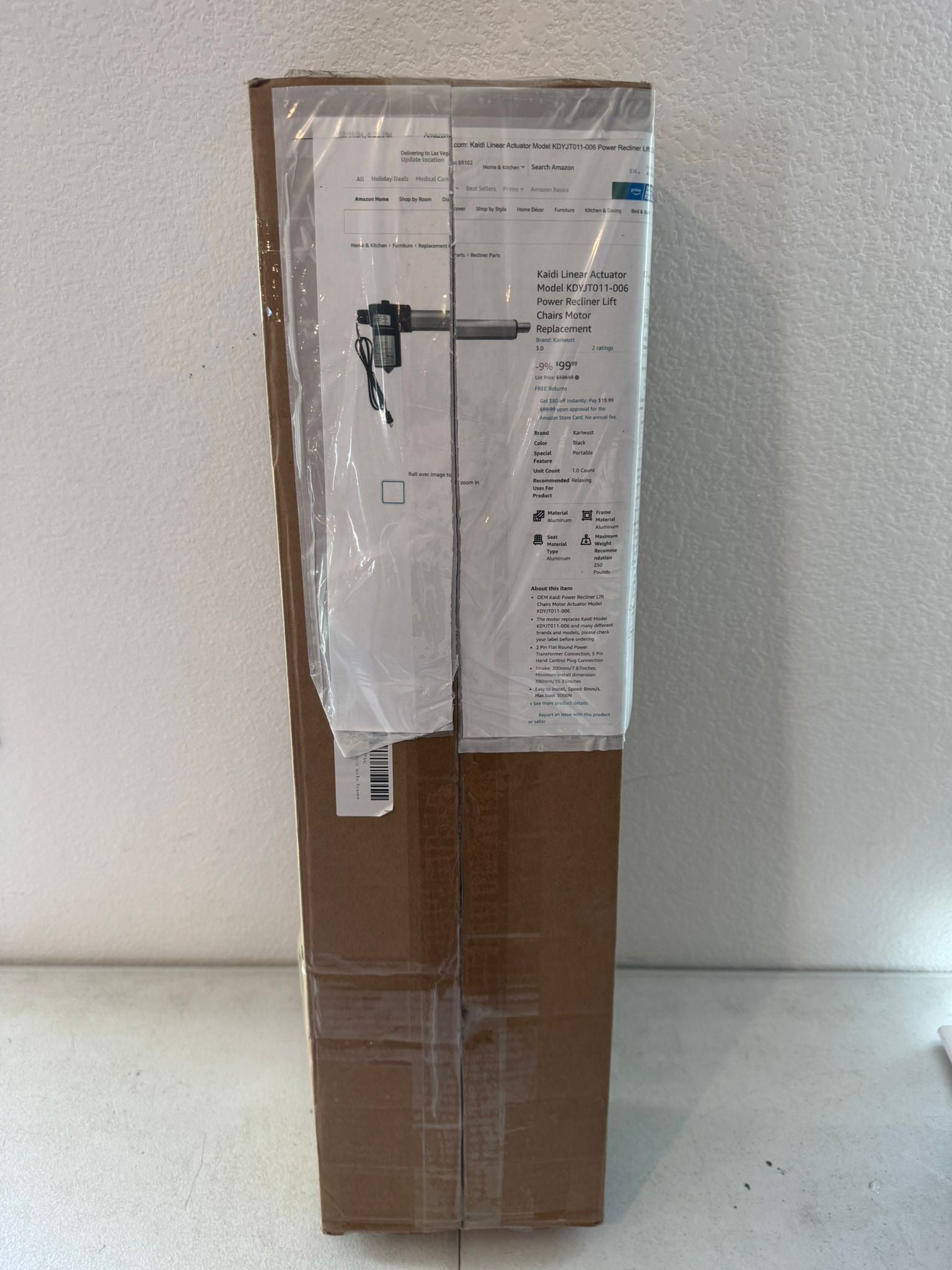 Open Box KDYJT011-006 Kaidi Linear Actuator Power Recliner Lift Chairs Motor Replacement