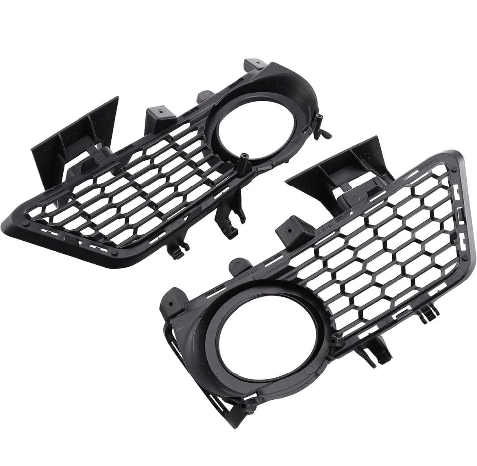 MotorFansClub 3PCS Front Bumper Lower Grille and Fog Light Covers Kit Fit for BMW 3 Series F30 F31 F35 2012 2013 2014 2015 2016 2017 2018 Black