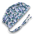 Castle Skull tie-back style surgical scrub cap by Paradise Caps.