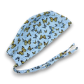 Butterfly Skull tie-back style surgical scrub cap for men by Paradise Caps.