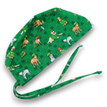 St. Patrick’s Day Skull tie-back style surgical scrub cap for men by Paradise Caps.