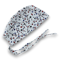 Star Skull tie-back style surgical scrub cap for men by Paradise Caps.