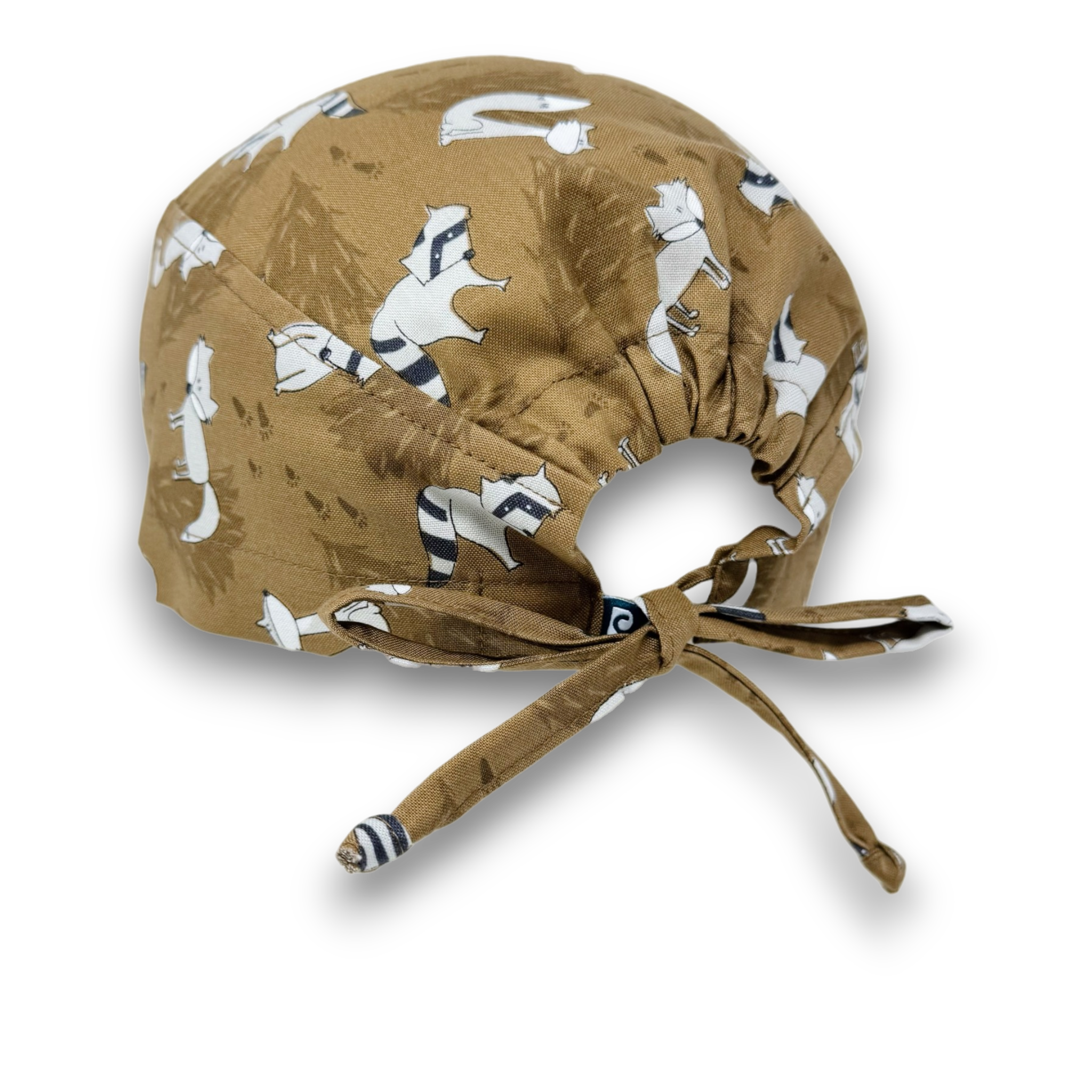 Raccoon men's scrub cap. Funny surgical hat by Paradise Caps.