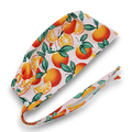 Orange Skull tie-back style surgical scrub cap for men by Paradise Caps.