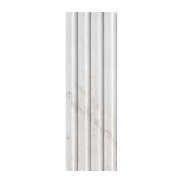 Open Box MSI Arabescato Venato White 4 in. x 12 in. Fluted Honed Marble Mosaic Wall Tile (4.95 sq. ft./Case)