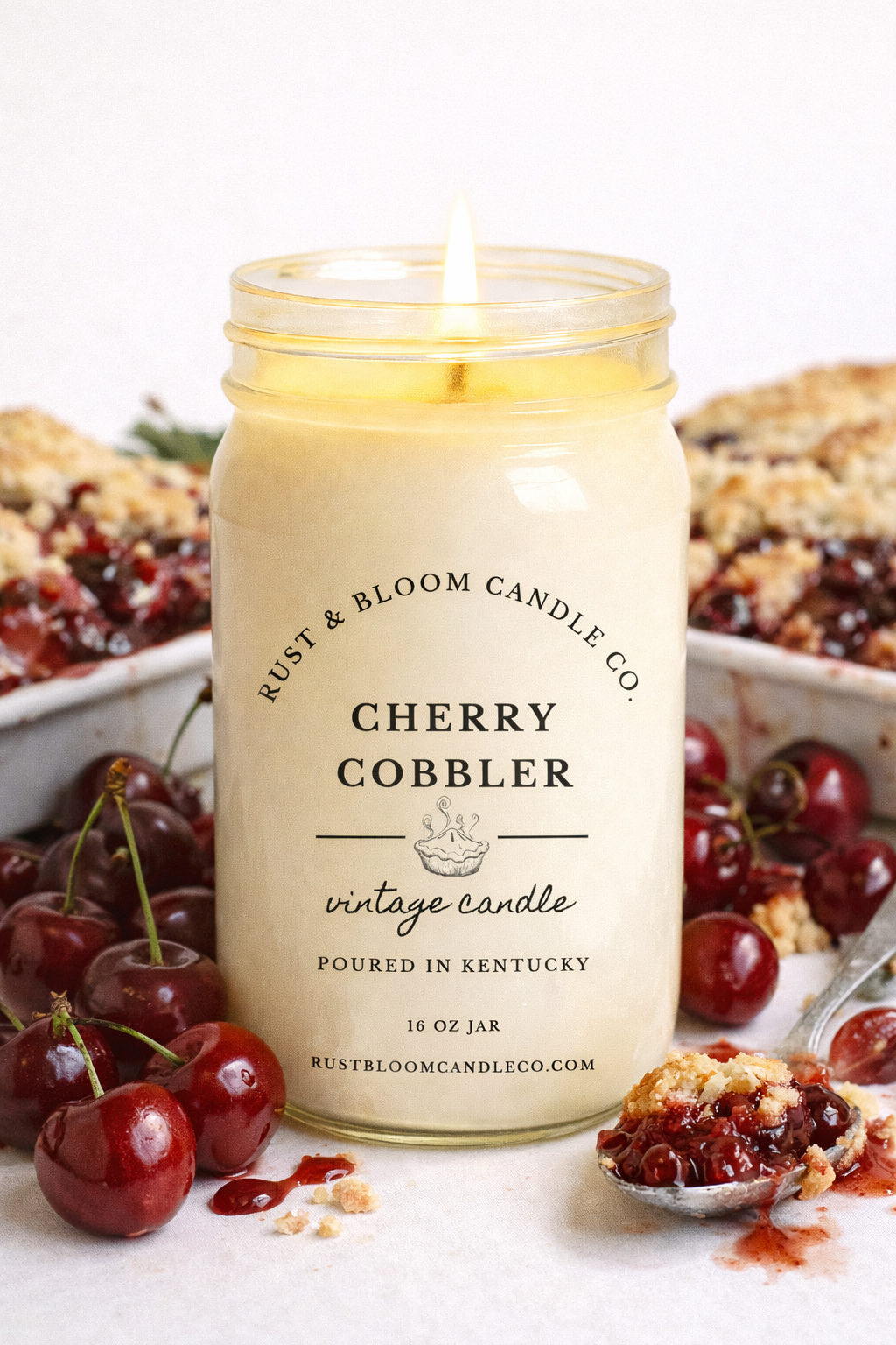 Cherry Cobbler 16 Oz Soy Candle
