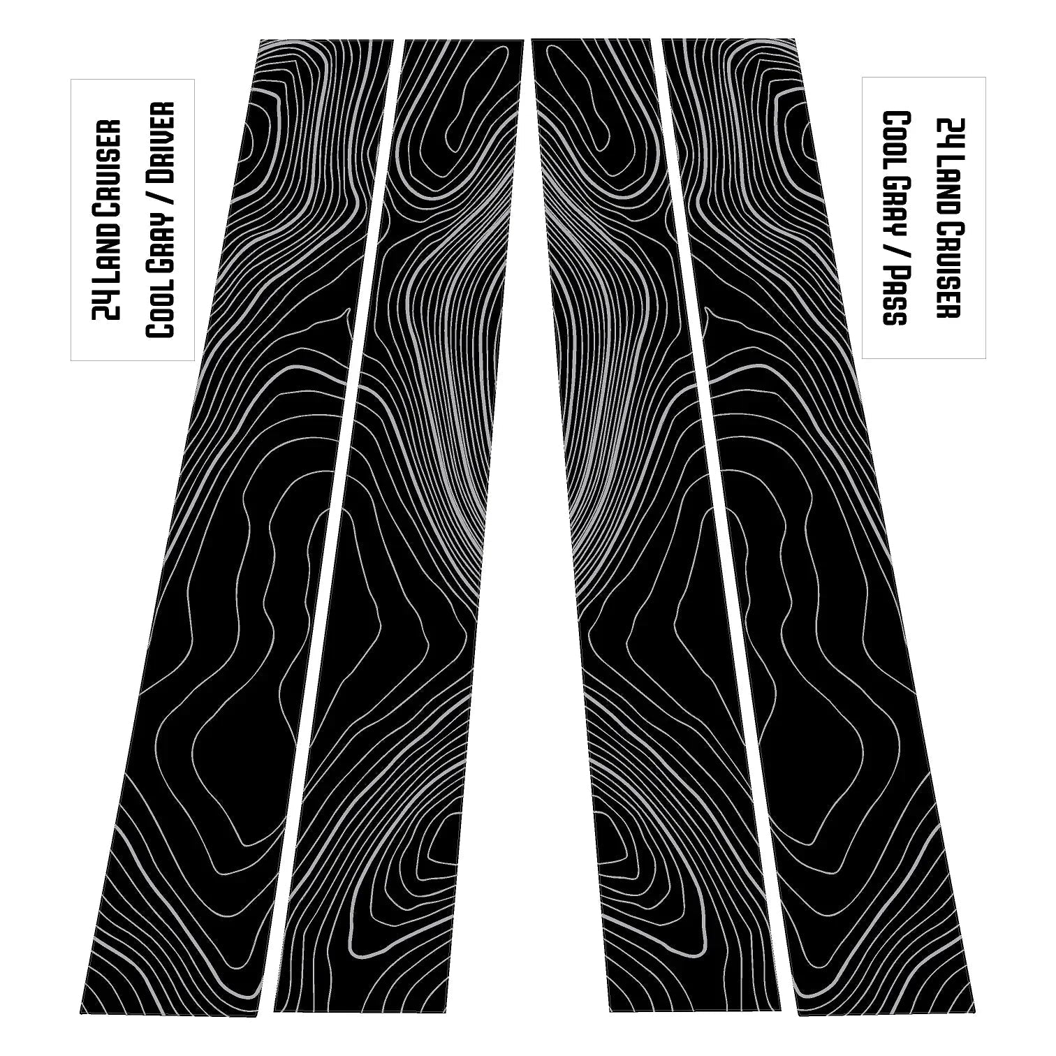Topographic B Pillar Overlays - 2024+ Land Cruiser / GX 550