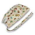Mushroom Skull tie-back style surgical scrub cap for men by Paradise Caps.