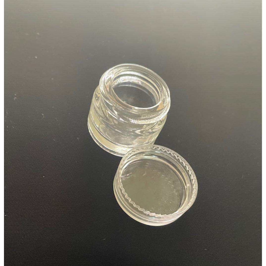 5mL Clear Glass Jar Concentrate Container Screw Top Lid Cosmetic Make Up Oil Wax