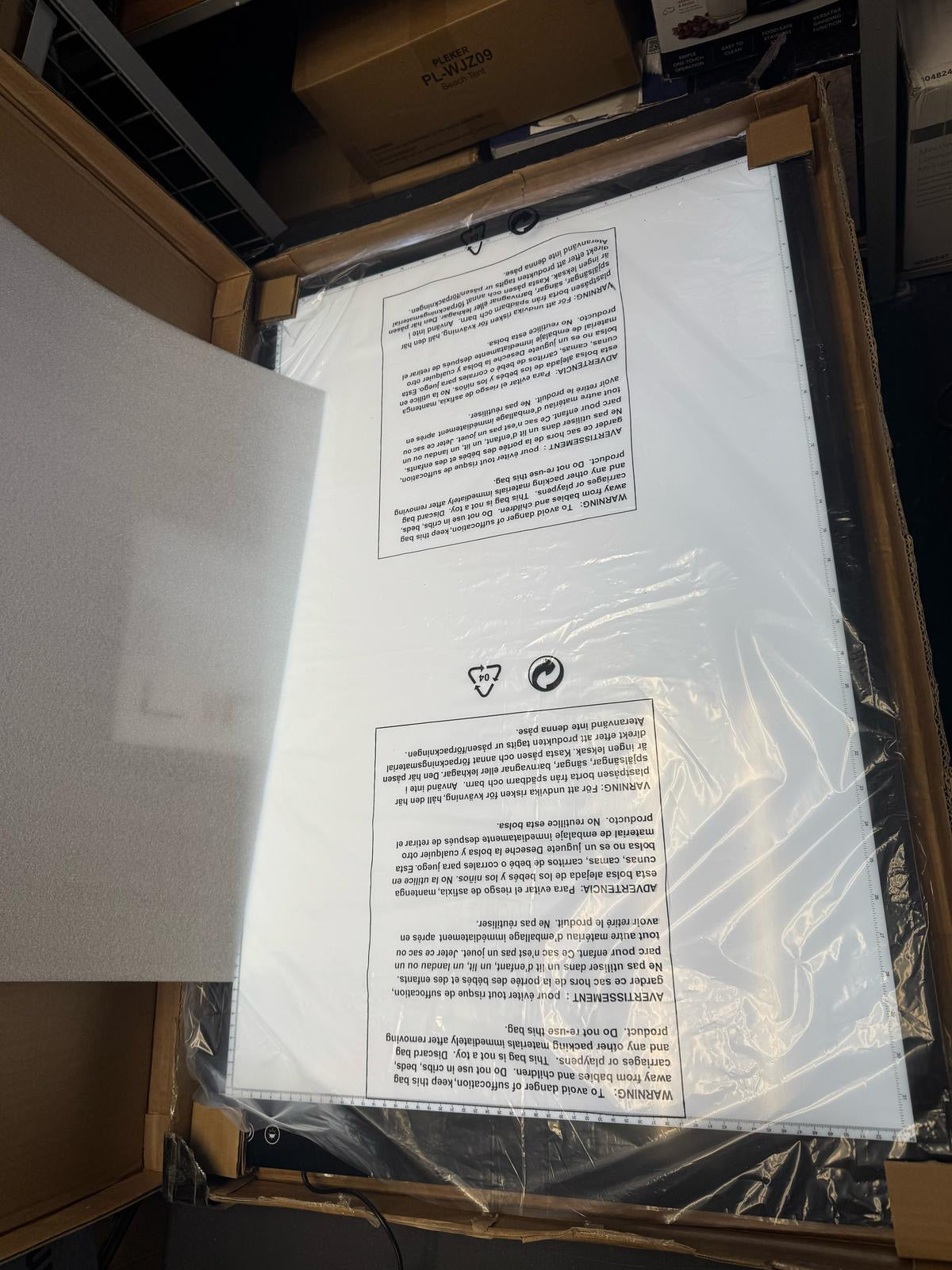 Open Box TOHETO Rechargeable A1 Light Pad 35.4"x23.6", Large LED Light Board for Diamond Painting, 3-Color Modes Light Box, 5 Levels/Stepless Dimming Light Table, Lightbox for Tracing and Drawing, Sketching