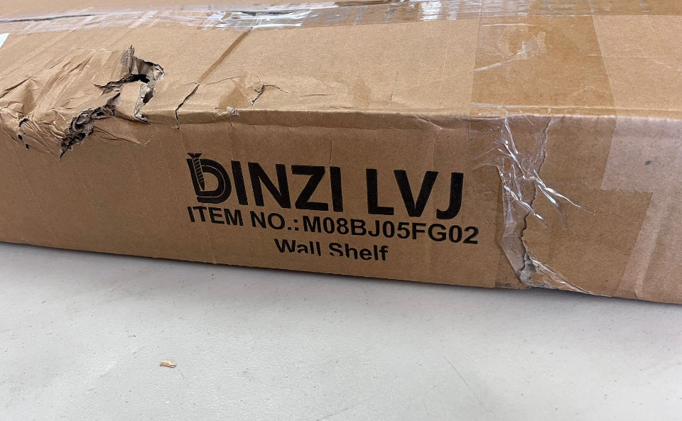 Open box DINZI LVJ Long Wall Shelves, 47.3lnch Wall Mounted Shelves Set of 2, Extra Large Wall Storage Ledges with Sturdy Metal Brackets for Living Ro
