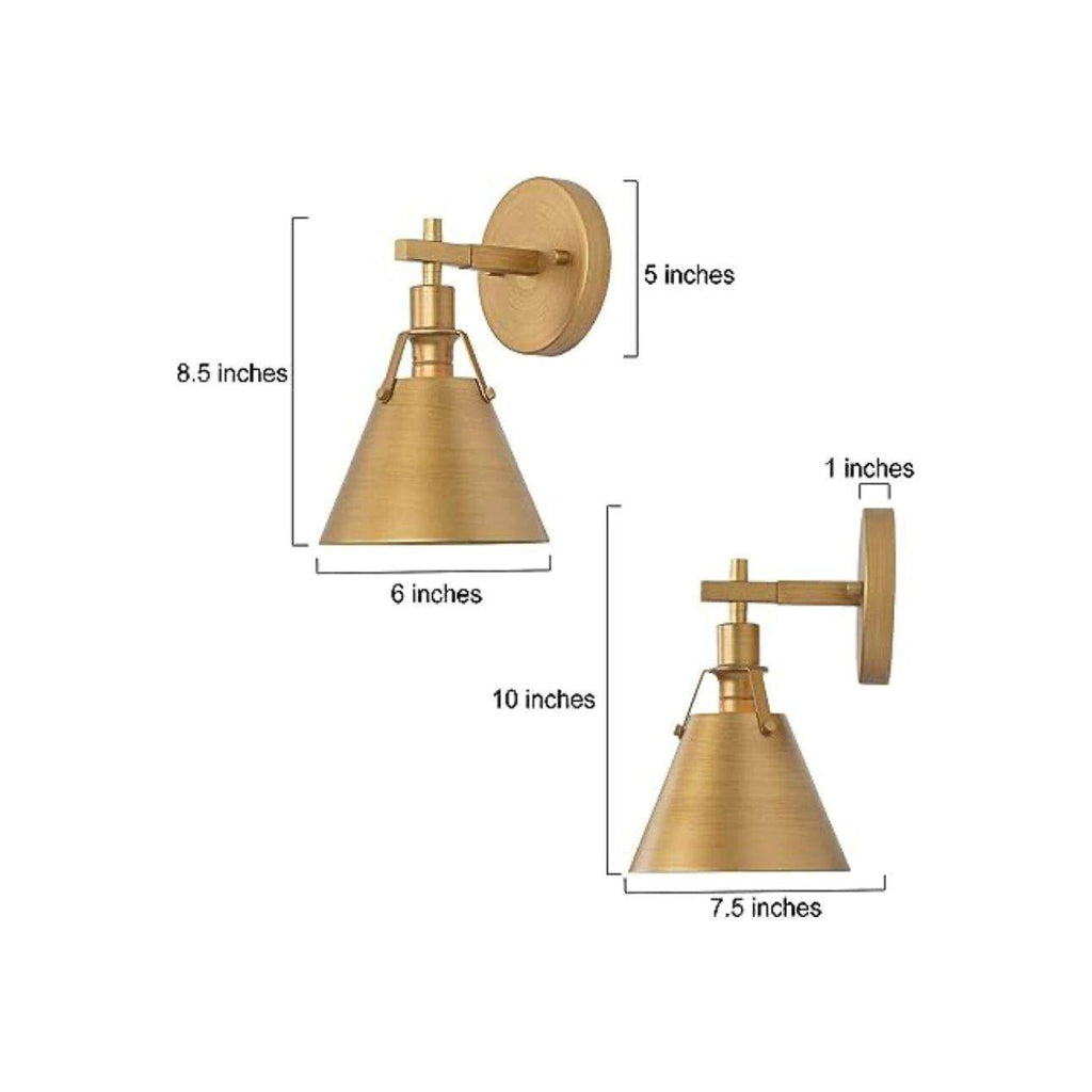 Gepow Gold Wall Sconce Antique Light Fixture For Bedroom Bathroom