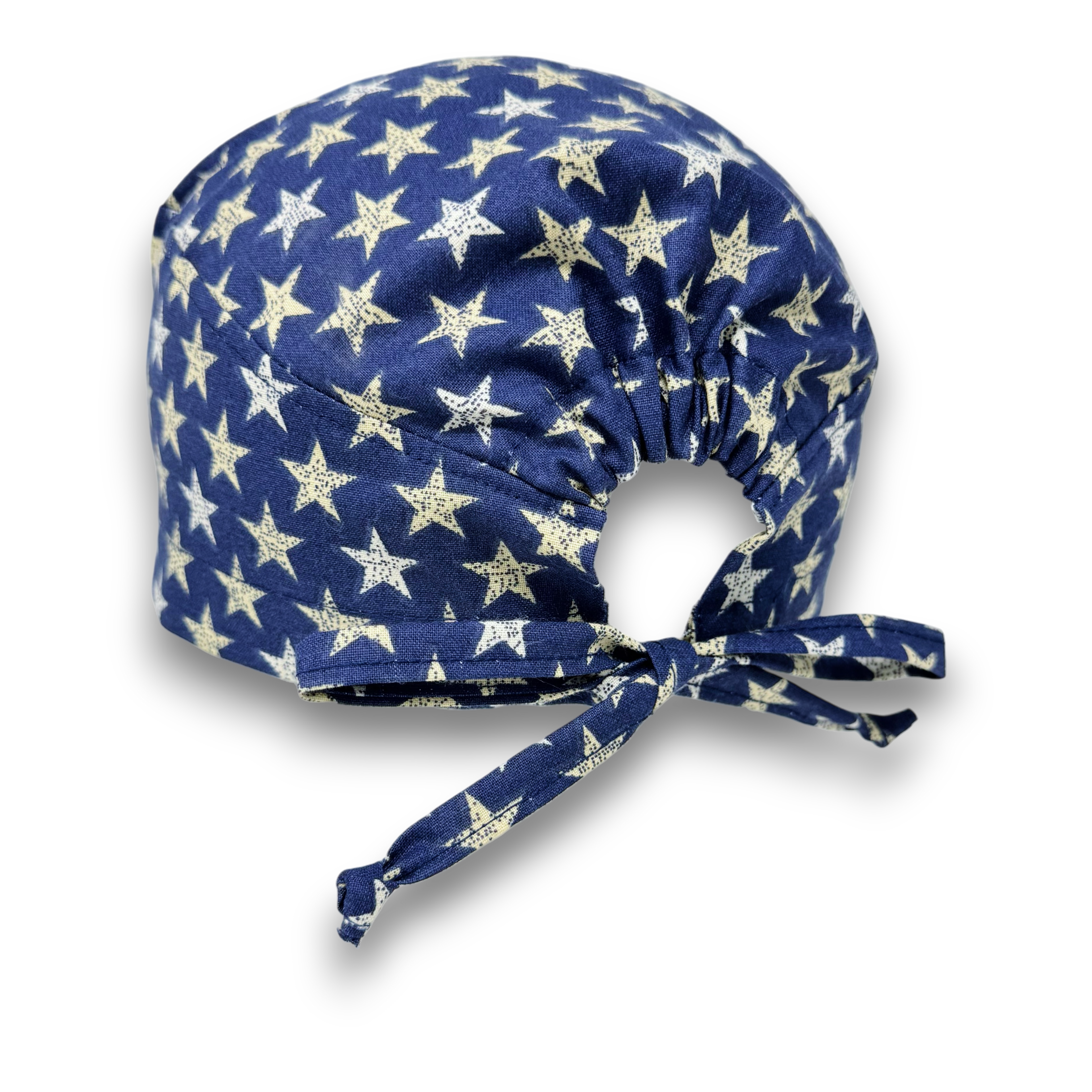 Men's surgical scrub cap. Star tie back scrub hat by Paradise Caps.