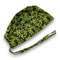 Plant Skull tie-back style surgical scrub cap for men by Paradise Caps.