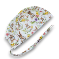 Bunny Skull tie-back style surgical scrub cap for men by Paradise Caps.