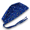 Star Skull tie-back style surgical scrub cap for men by Paradise Caps.