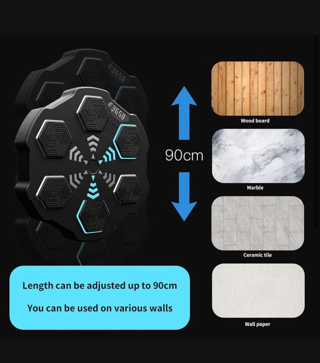 BNANDXC Wall Mounted Smart Bluetooth Music Boxing Trainer, Music Boxing Machine with Boxing Gloves, Electronic Boxing Target Workout Punching