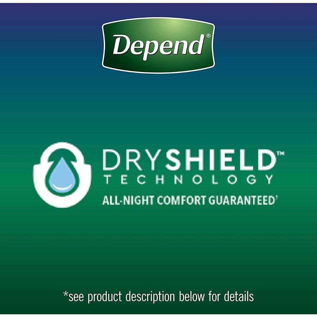 Depend Night Defense Adult Incontinence Underwear for Men, Overnight, Disposable, X-Large, 24 Count (2 Packs of 12) (Packaging May Vary)
