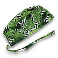 Monstera Men's Skull tie-back style surgical scrub cap for men by Paradise Caps.