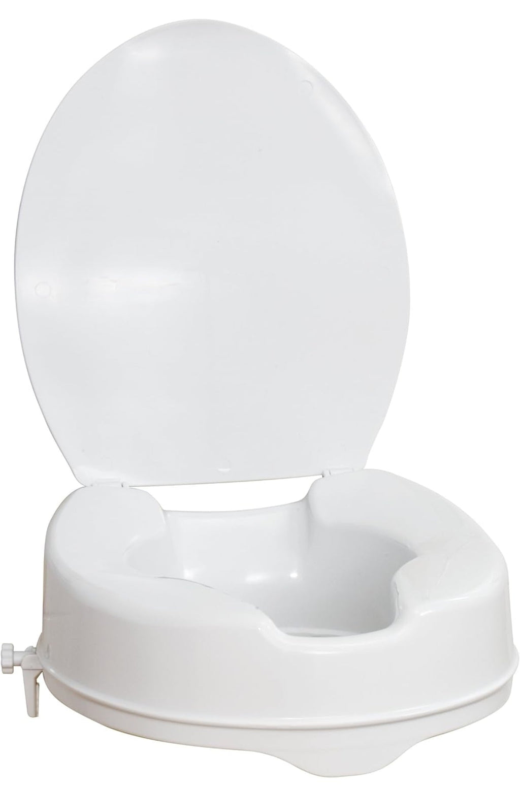 Drive Medical 770-626 AquaSense Raised Toilet Seat with Lid, Standard Seat, White
