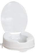 Drive Medical 770-626 AquaSense Raised Toilet Seat with Lid, Standard Seat, White