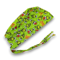 Christmas Skull tie-back style surgical scrub cap for men by Paradise Caps.