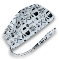 Wild and free Skull tie-back style surgical scrub cap for men by Paradise Caps.