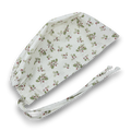 Winter Berry Skull tie-back style surgical scrub cap by Paradise Caps.