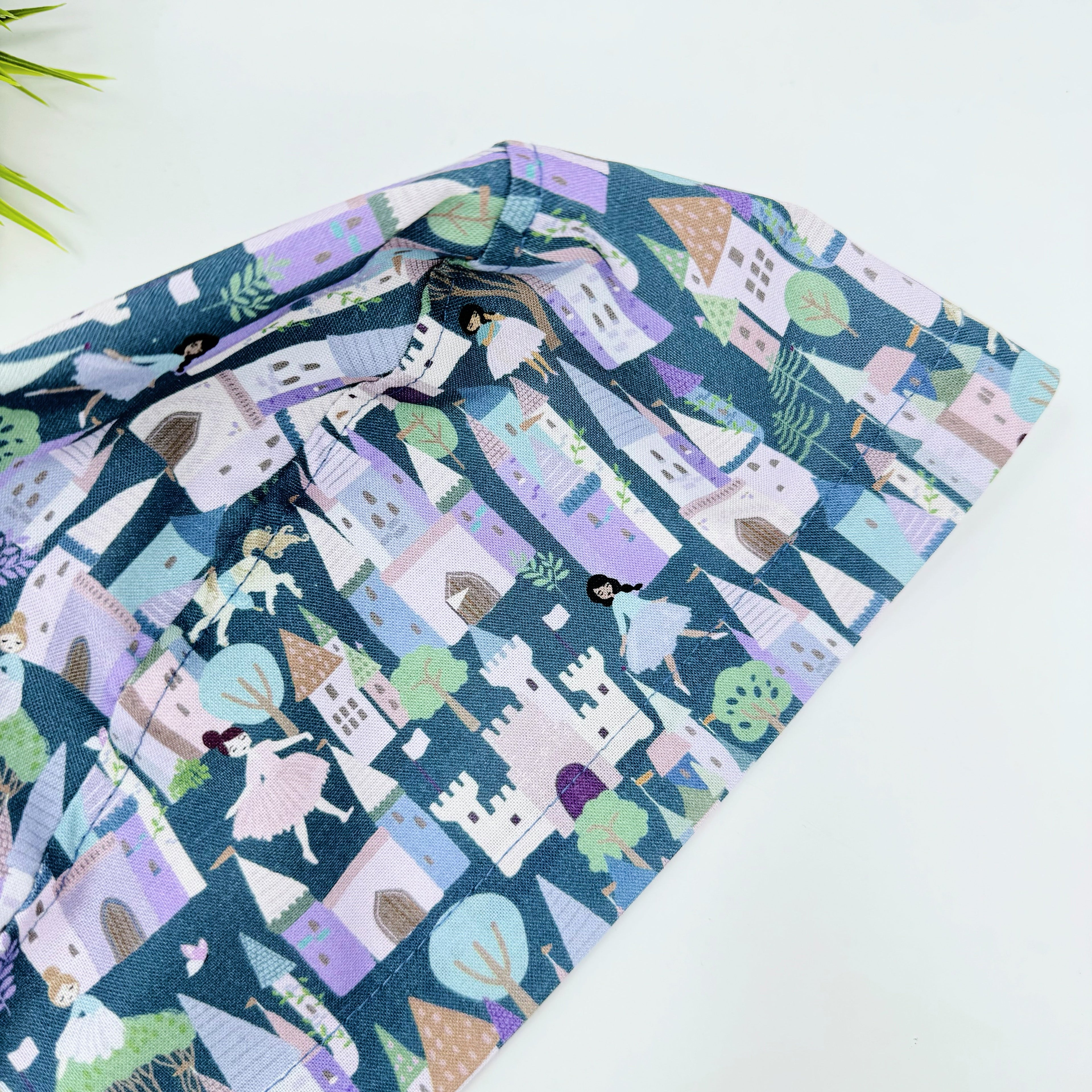Castle Skull tie-back style surgical scrub cap by Paradise Caps.